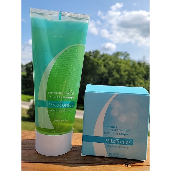 Avon VitaTonics Lot of (2) Shower Gel and Bar Soap NOS Discontinued - Picture 2 of 7